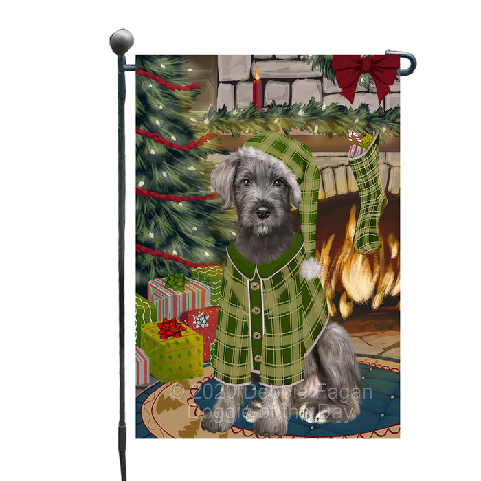 The Christmas Stocking was Hung Wolfhound Dog Garden Flags Outdoor Decor for Homes and Gardens Double Sided Garden Yard Spring Decorative Vertical Home Flags Garden Porch Lawn Flag for Decorations GFLG68465