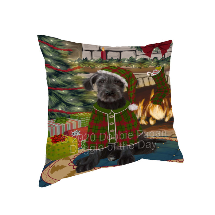 The Christmas Stocking was Hung Wolfhound Dog Pillow with Top Quality High-Resolution Images - Ultra Soft Pet Pillows for Sleeping - Reversible & Comfort - Ideal Gift for Dog Lover - Cushion for Sofa Couch Bed - 100% Polyester, PILA93748