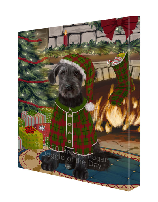The Christmas Stocking was Hung Wolfhound Dog Canvas Wall Art - Premium Quality Ready to Hang Room Decor Wall Art Canvas - Unique Animal Printed Digital Painting for Decoration CVS641