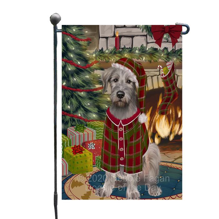 The Christmas Stocking was Hung Wolfhound Dog Garden Flags Outdoor Decor for Homes and Gardens Double Sided Garden Yard Spring Decorative Vertical Home Flags Garden Porch Lawn Flag for Decorations GFLG68467