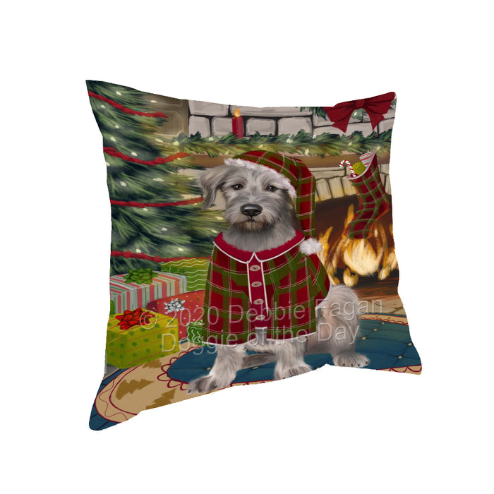 The Christmas Stocking was Hung Wolfhound Dog Pillow with Top Quality High-Resolution Images - Ultra Soft Pet Pillows for Sleeping - Reversible & Comfort - Ideal Gift for Dog Lover - Cushion for Sofa Couch Bed - 100% Polyester, PILA93751