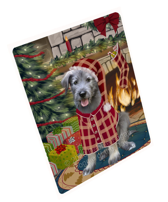 The Christmas Stocking was Hung Wolfhound Dog Cutting Board - For Kitchen - Scratch & Stain Resistant - Designed To Stay In Place - Easy To Clean By Hand - Perfect for Chopping Meats, Vegetables, CA83906