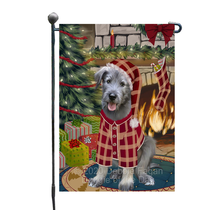 The Christmas Stocking was Hung Wolfhound Dog Garden Flags Outdoor Decor for Homes and Gardens Double Sided Garden Yard Spring Decorative Vertical Home Flags Garden Porch Lawn Flag for Decorations GFLG68468