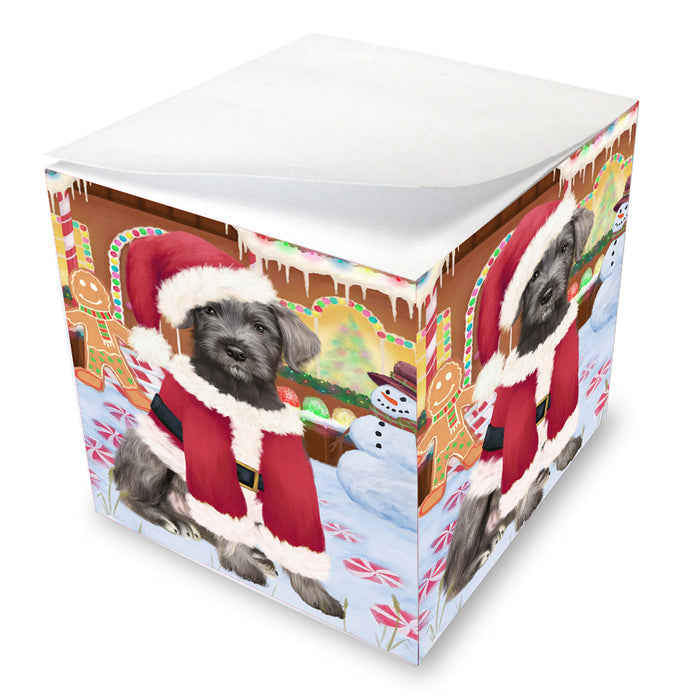 Christmas Gingerbread Candyfest Wolfhound Dog Note Cube NOC-DOTD-A57377