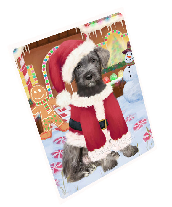 Christmas Gingerbread Candyfest Wolfhound Dog Refrigerator/Dishwasher Magnet - Kitchen Decor Magnet - Pets Portrait Unique Magnet - Ultra-Sticky Premium Quality Magnet