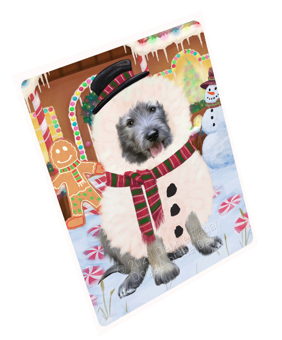 Christmas Gingerbread Snowman Wolfhound Dog Refrigerator/Dishwasher Magnet - Kitchen Decor Magnet - Pets Portrait Unique Magnet - Ultra-Sticky Premium Quality Magnet