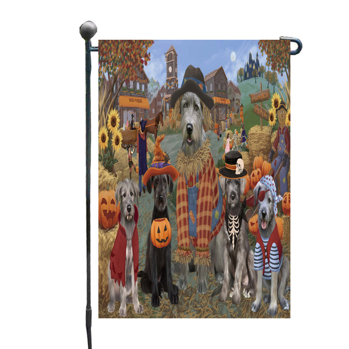 Halloween 'Round Town Wolfhound Dogs Garden Flags Outdoor Decor for Homes and Gardens Double Sided Garden Yard Spring Decorative Vertical Home Flags Garden Porch Lawn Flag for Decorations