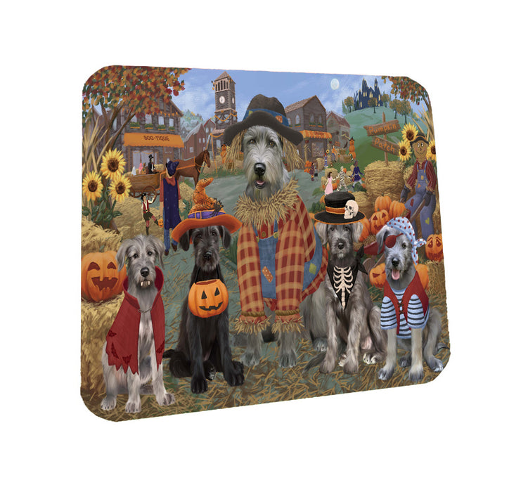 Halloween 'Round Town Wolfhound Dogs Coasters Set of 4 CSTA58205