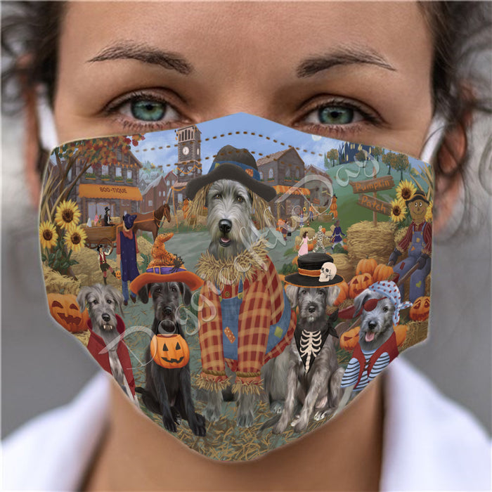 Halloween 'Round Town Wolfhound Dogs Face Mask FM50007