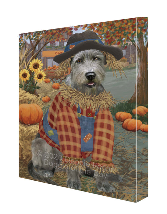 Halloween 'Round Town Wolfhound Dog Canvas Wall Art - Premium Quality Ready to Hang Room Decor Wall Art Canvas - Unique Animal Printed Digital Painting for Decoration CVS195