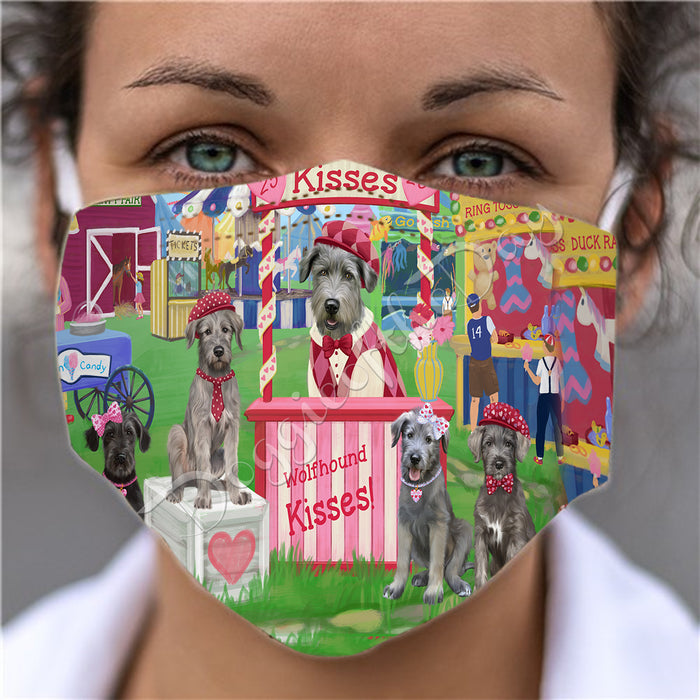 Carnival Kissing Booth Wolfhound Dogs Face Mask FM48098