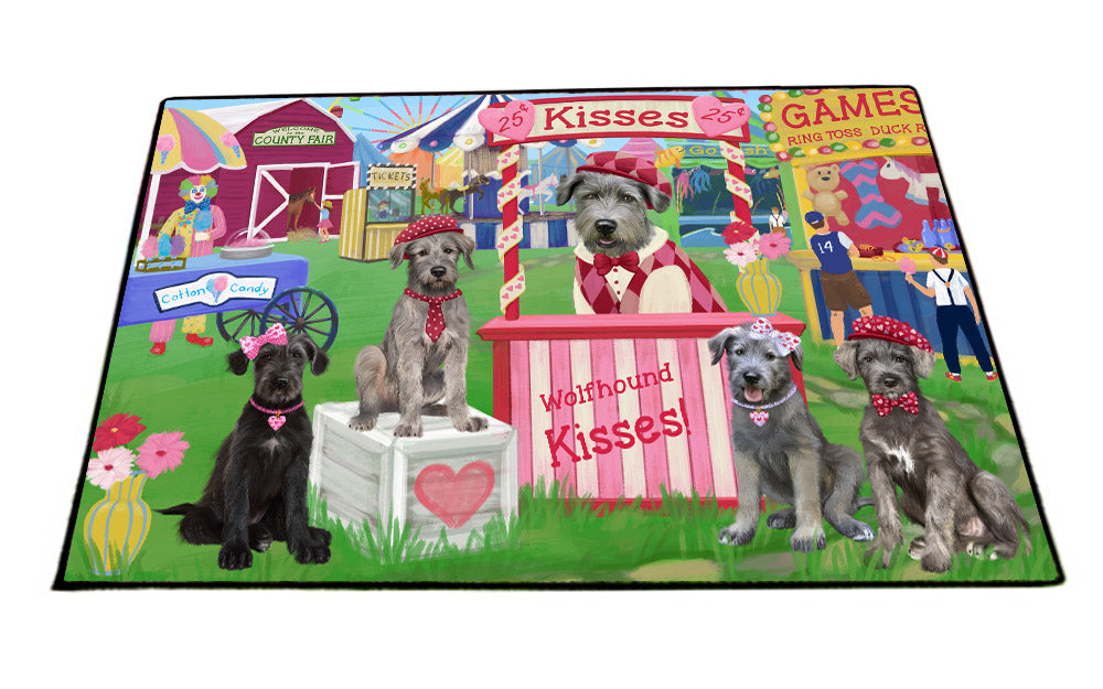 Carnival Kissing Booth Wolfhound Dogs Floormat FLMS55612
