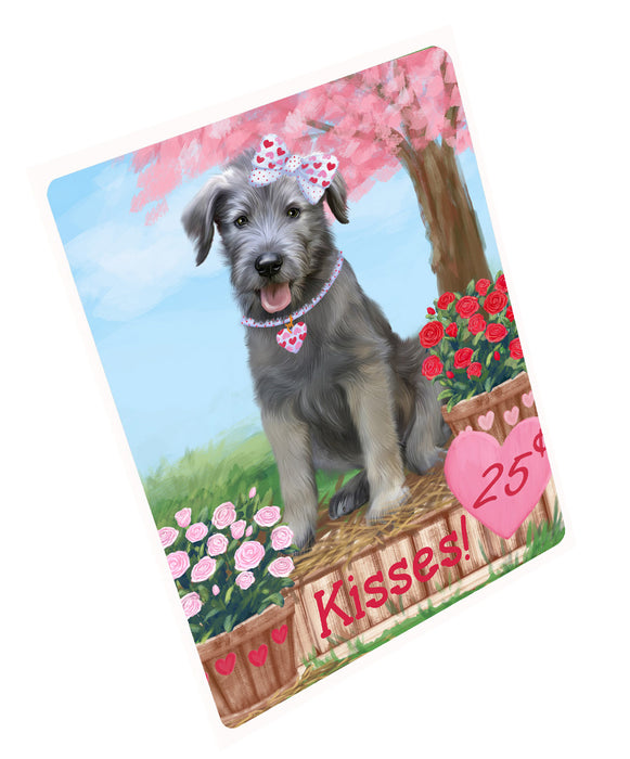 Rosie 25 Cent Kisses Wolfhound Dog Cutting Board - For Kitchen - Scratch & Stain Resistant - Designed To Stay In Place - Easy To Clean By Hand - Perfect for Chopping Meats, Vegetables, CA82922