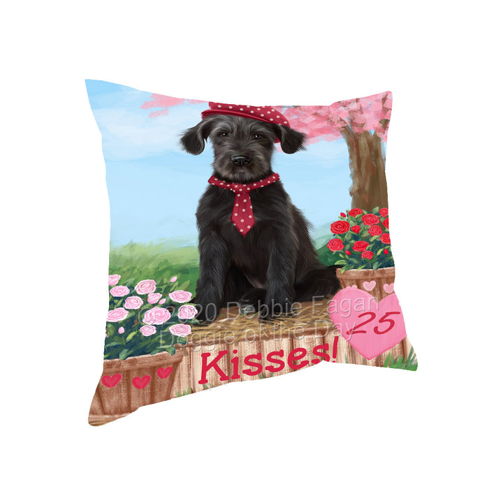 Rosie 25 Cent Kisses Wolfhound Dog Pillow with Top Quality High-Resolution Images - Ultra Soft Pet Pillows for Sleeping - Reversible & Comfort - Ideal Gift for Dog Lover - Cushion for Sofa Couch Bed - 100% Polyester, PILA92281