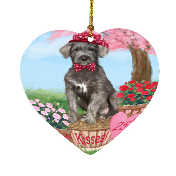 Rosie 25 Cent Kisses Wolfhound Dog Heart Christmas Ornament HPORA59044