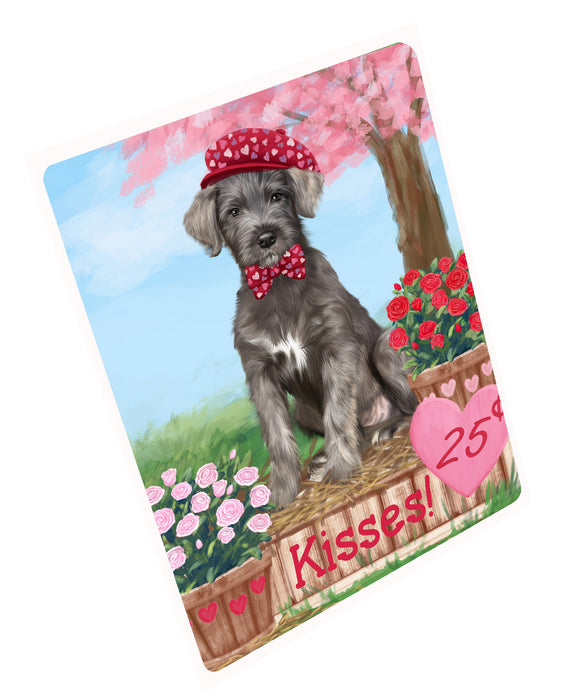 Rosie 25 Cent Kisses Wolfhound Dog Cutting Board - For Kitchen - Scratch & Stain Resistant - Designed To Stay In Place - Easy To Clean By Hand - Perfect for Chopping Meats, Vegetables, CA82926