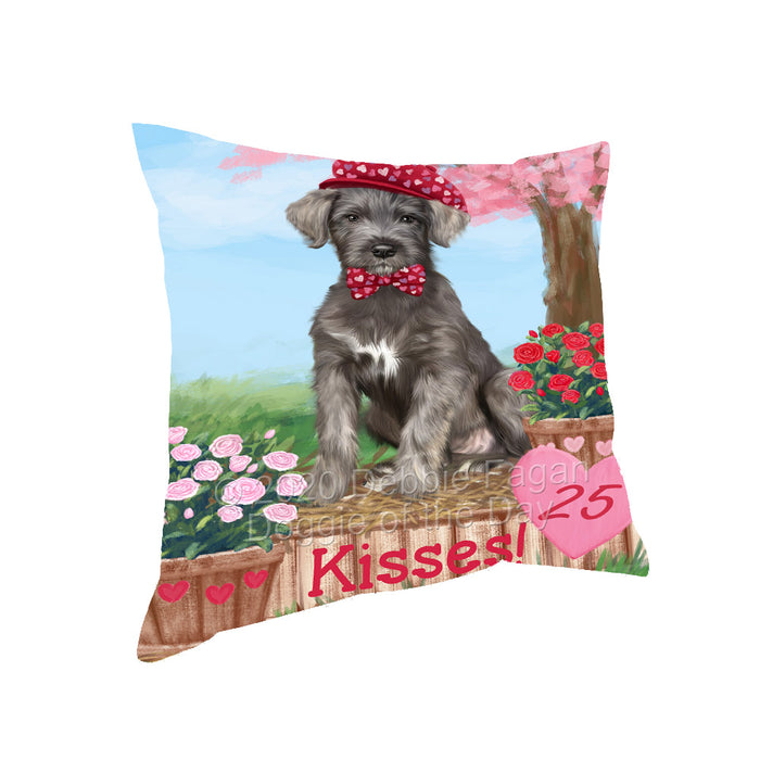 Rosie 25 Cent Kisses Wolfhound Dog Pillow with Top Quality High-Resolution Images - Ultra Soft Pet Pillows for Sleeping - Reversible & Comfort - Ideal Gift for Dog Lover - Cushion for Sofa Couch Bed - 100% Polyester, PILA92284
