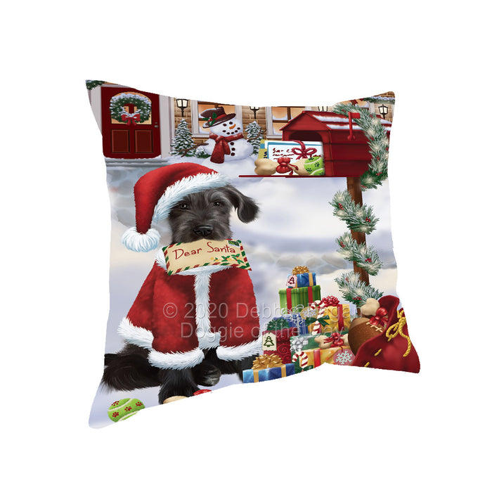 Christmas Dear Santa Mailbox Wolfhound Dog Pillow with Top Quality High-Resolution Images - Ultra Soft Pet Pillows for Sleeping - Reversible & Comfort - Ideal Gift for Dog Lover - Cushion for Sofa Couch Bed - 100% Polyester, PILA92185