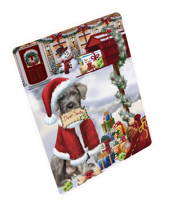 Christmas Dear Santa Mailbox Wolfhound Dog Refrigerator/Dishwasher Magnet - Kitchen Decor Magnet - Pets Portrait Unique Magnet - Ultra-Sticky Premium Quality Magnet RMAG111703