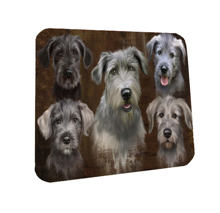 Rustic 5 Heads Wolfhound Dogs Coasters Set of 4 CSTA58259