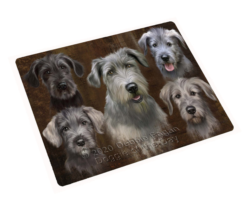 Rustic 5 Heads Wolfhound Dogs Cutting Board - For Kitchen - Scratch & Stain Resistant - Designed To Stay In Place - Easy To Clean By Hand - Perfect for Chopping Meats, Vegetables