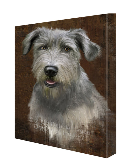 Rustic Wolfhound Dog Canvas Wall Art - Premium Quality Ready to Hang Room Decor Wall Art Canvas - Unique Animal Printed Digital Painting for Decoration CVS220