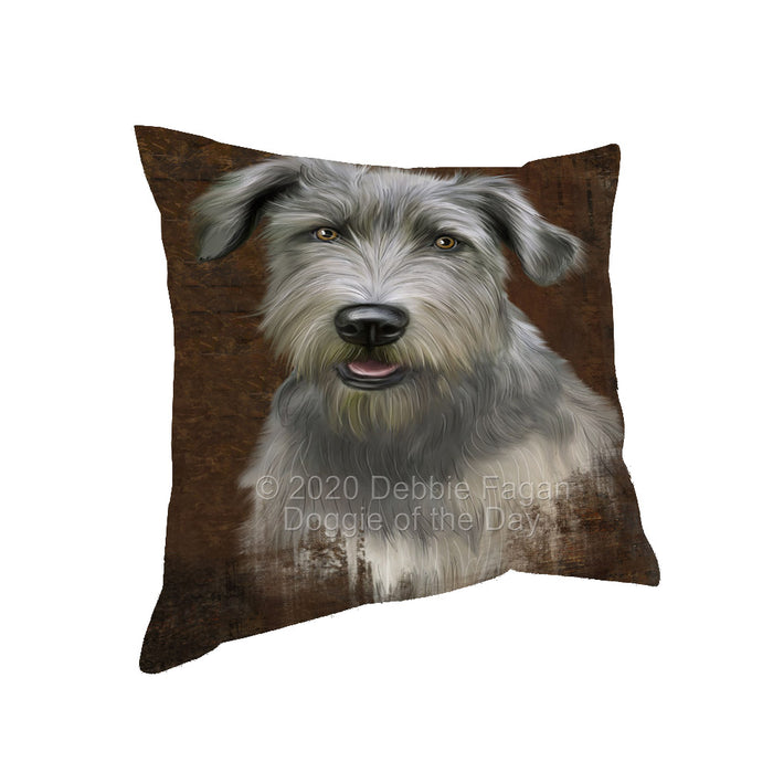 Rustic Wolfhound Dog Pillow with Top Quality High-Resolution Images - Ultra Soft Pet Pillows for Sleeping - Reversible & Comfort - Ideal Gift for Dog Lover - Cushion for Sofa Couch Bed - 100% Polyester, PILA91981