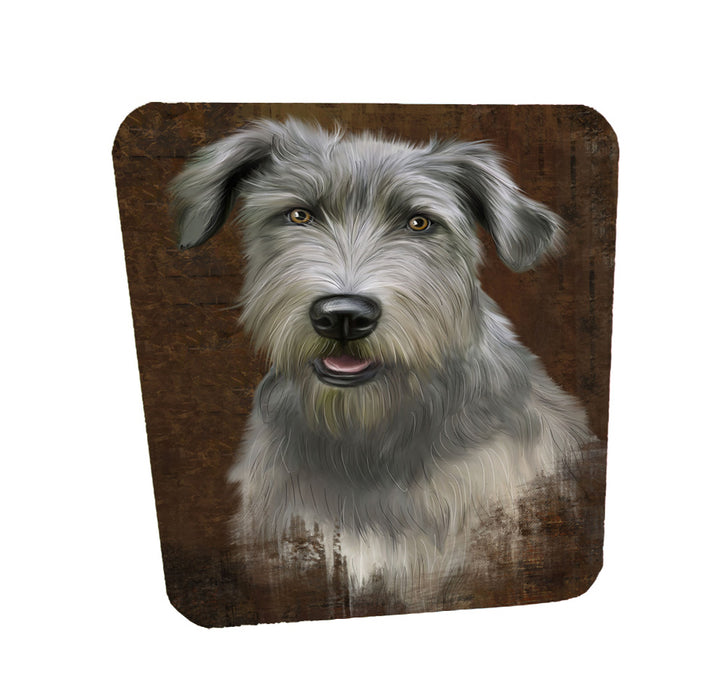 Rustic Wolfhound Dog Coasters Set of 4 CSTA58230