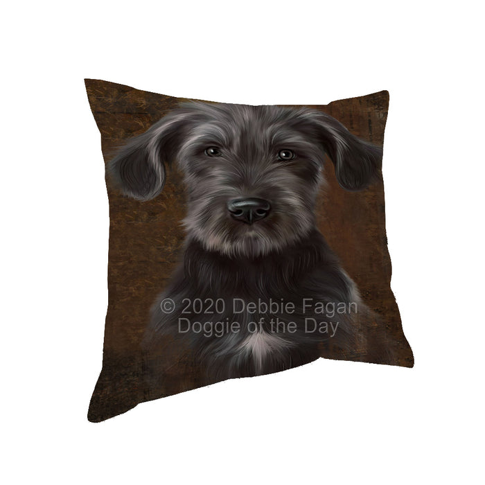 Rustic Wolfhound Dog Pillow with Top Quality High-Resolution Images - Ultra Soft Pet Pillows for Sleeping - Reversible & Comfort - Ideal Gift for Dog Lover - Cushion for Sofa Couch Bed - 100% Polyester, PILA91984