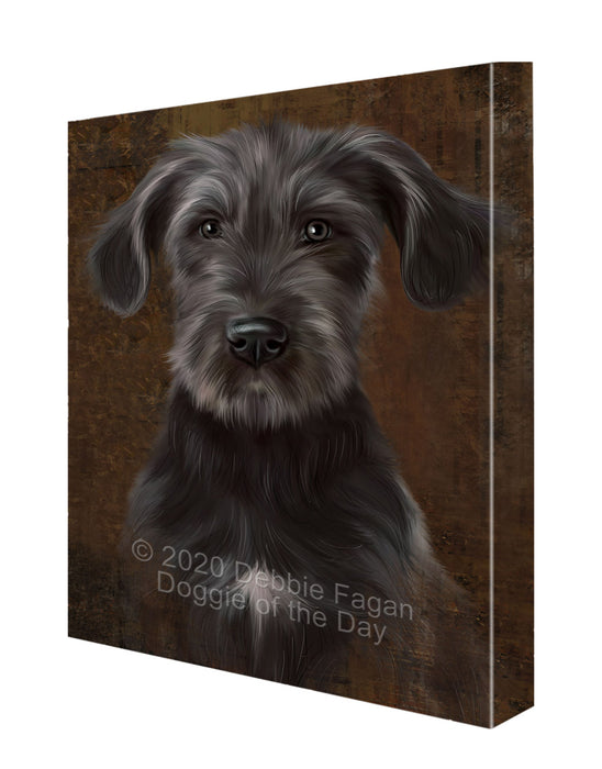 Rustic Wolfhound Dog Canvas Wall Art - Premium Quality Ready to Hang Room Decor Wall Art Canvas - Unique Animal Printed Digital Painting for Decoration CVS221