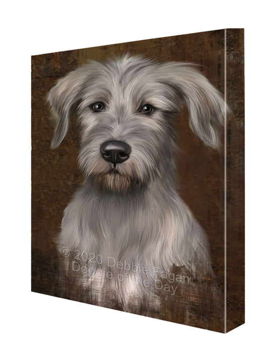 Rustic Wolfhound Dog Canvas Wall Art - Premium Quality Ready to Hang Room Decor Wall Art Canvas - Unique Animal Printed Digital Painting for Decoration CVS222