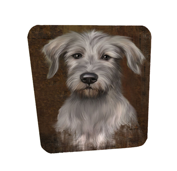 Rustic Wolfhound Dog Coasters Set of 4 CSTA58232