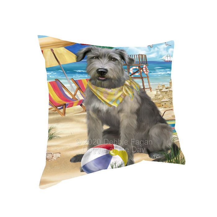 Pet Friendly Beach Wolfhound Dog Pillow with Top Quality High-Resolution Images - Ultra Soft Pet Pillows for Sleeping - Reversible & Comfort - Ideal Gift for Dog Lover - Cushion for Sofa Couch Bed - 100% Polyester, PILA91732