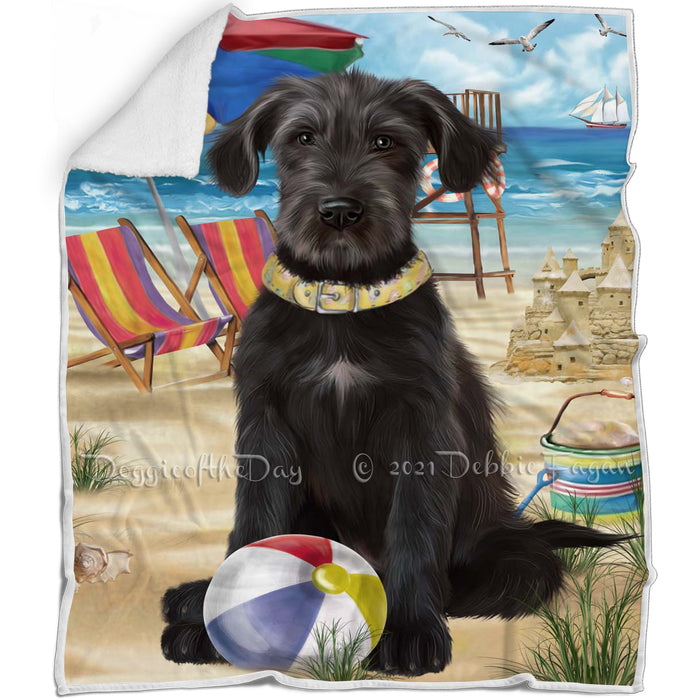 Pet Friendly Beach Wolfhound Dog Blanket BLNKT142537