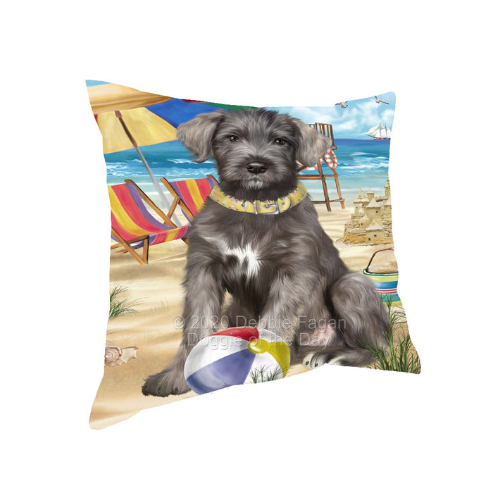 Pet Friendly Beach Wolfhound Dog Pillow with Top Quality High-Resolution Images - Ultra Soft Pet Pillows for Sleeping - Reversible & Comfort - Ideal Gift for Dog Lover - Cushion for Sofa Couch Bed - 100% Polyester, PILA91738