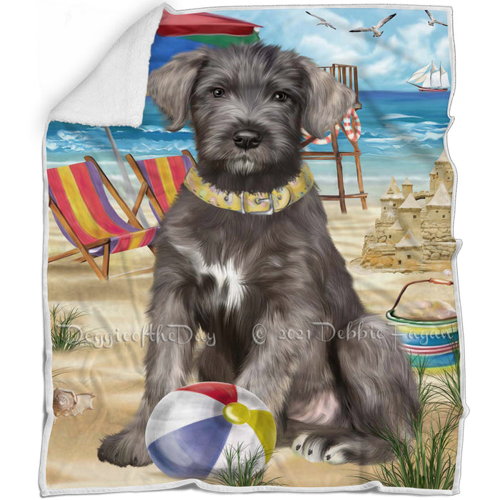 Pet Friendly Beach Wolfhound Dog Blanket BLNKT142538
