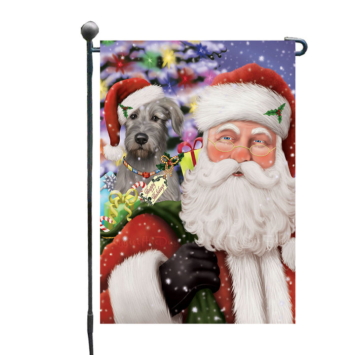 Christmas House with Presents Wolfhound Dog Garden Flags Outdoor Decor for Homes and Gardens Double Sided Garden Yard Spring Decorative Vertical Home Flags Garden Porch Lawn Flag for Decorations GFLG68692