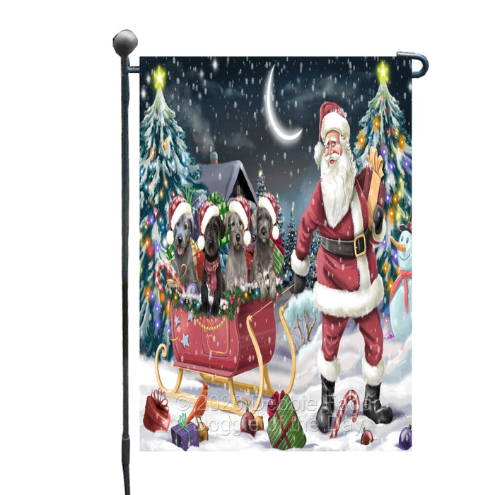 Christmas Santa Sled Wolfhound Dogs Garden Flags Outdoor Decor for Homes and Gardens Double Sided Garden Yard Spring Decorative Vertical Home Flags Garden Porch Lawn Flag for Decorations
