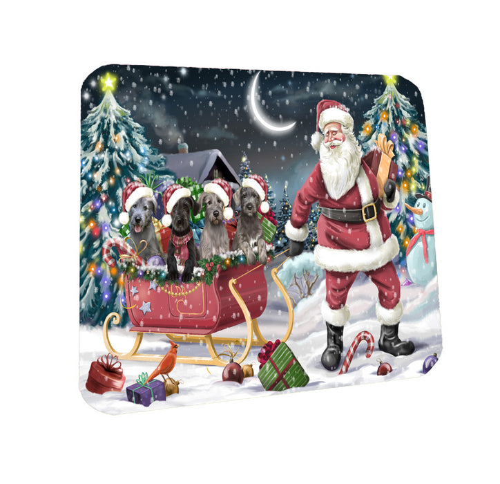 Christmas Santa Sled Wolfhound Dogs Coasters Set of 4 CSTA58449