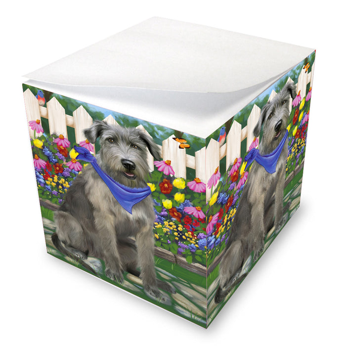Spring Floral Wolfhound Dog Note Cube NOC-DOTD-A57593
