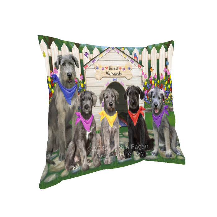 Spring Dog House Wolfhound Dogs Pillow with Top Quality High-Resolution Images - Ultra Soft Pet Pillows for Sleeping - Reversible & Comfort - Ideal Gift for Dog Lover - Cushion for Sofa Couch Bed - 100% Polyester
