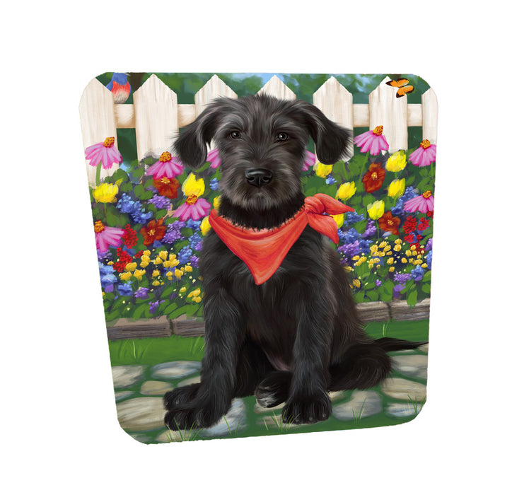 Spring Floral Wolfhound Dog Coasters Set of 4 CSTA58554