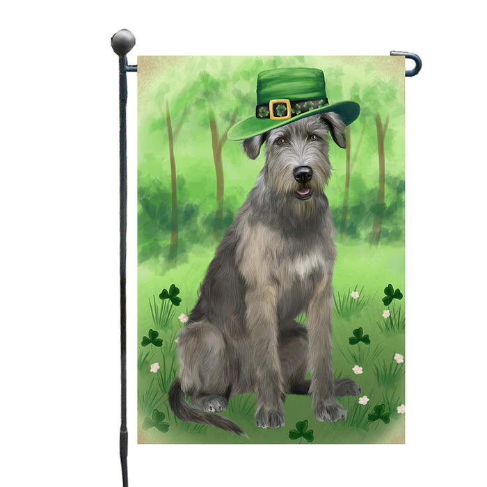 St. Patrick's Day Wolfhound Dog Garden Flags Outdoor Decor for Homes and Gardens Double Sided Garden Yard Spring Decorative Vertical Home Flags Garden Porch Lawn Flag for Decorations GFLG68592