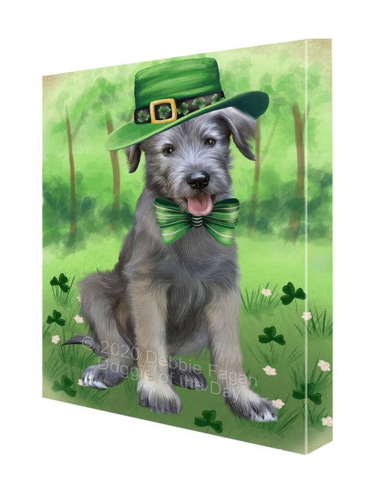St. Patrick's Day Wolfhound Dog Canvas Wall Art - Premium Quality Ready to Hang Room Decor Wall Art Canvas - Unique Animal Printed Digital Painting for Decoration CVS743