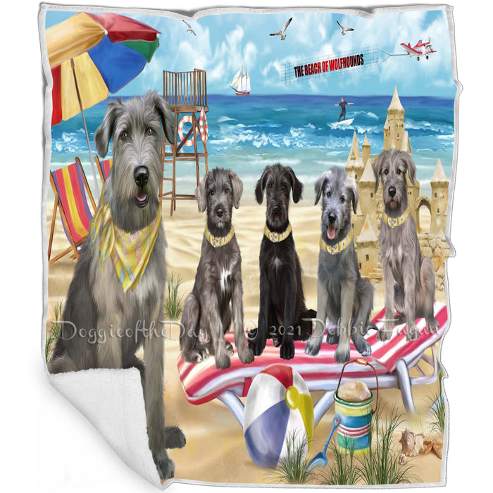 Pet Friendly Beach Wolfhound Dogs Blanket BLNKT142539