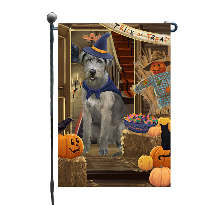 Enter at Your Own Risk Halloween Trick or Treat Wolfhound Dogs Garden Flags Outdoor Decor for Homes and Gardens Double Sided Garden Yard Spring Decorative Vertical Home Flags Garden Porch Lawn Flag for Decorations GFLG67923