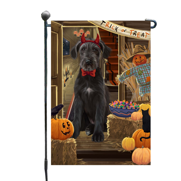 Enter at Your Own Risk Halloween Trick or Treat Wolfhound Dogs Garden Flags Outdoor Decor for Homes and Gardens Double Sided Garden Yard Spring Decorative Vertical Home Flags Garden Porch Lawn Flag for Decorations GFLG67924