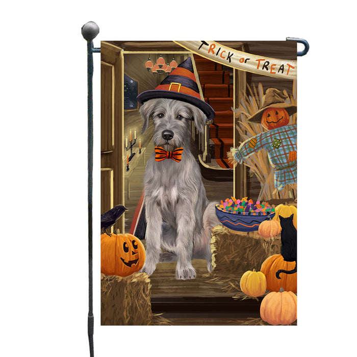 Enter at Your Own Risk Halloween Trick or Treat Wolfhound Dogs Garden Flags Outdoor Decor for Homes and Gardens Double Sided Garden Yard Spring Decorative Vertical Home Flags Garden Porch Lawn Flag for Decorations GFLG67925
