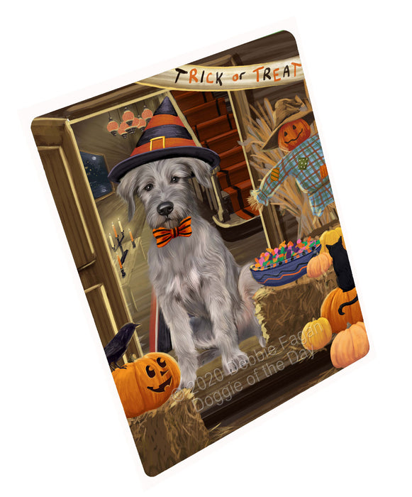 Enter at Your Own Risk Halloween Trick or Treat Wolfhound Dogs Cutting Board - For Kitchen - Scratch & Stain Resistant - Designed To Stay In Place - Easy To Clean By Hand - Perfect for Chopping Meats, Vegetables, CA82820