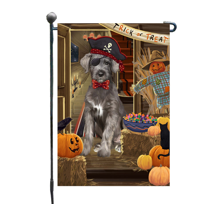 Enter at Your Own Risk Halloween Trick or Treat Wolfhound Dogs Garden Flags Outdoor Decor for Homes and Gardens Double Sided Garden Yard Spring Decorative Vertical Home Flags Garden Porch Lawn Flag for Decorations GFLG67926